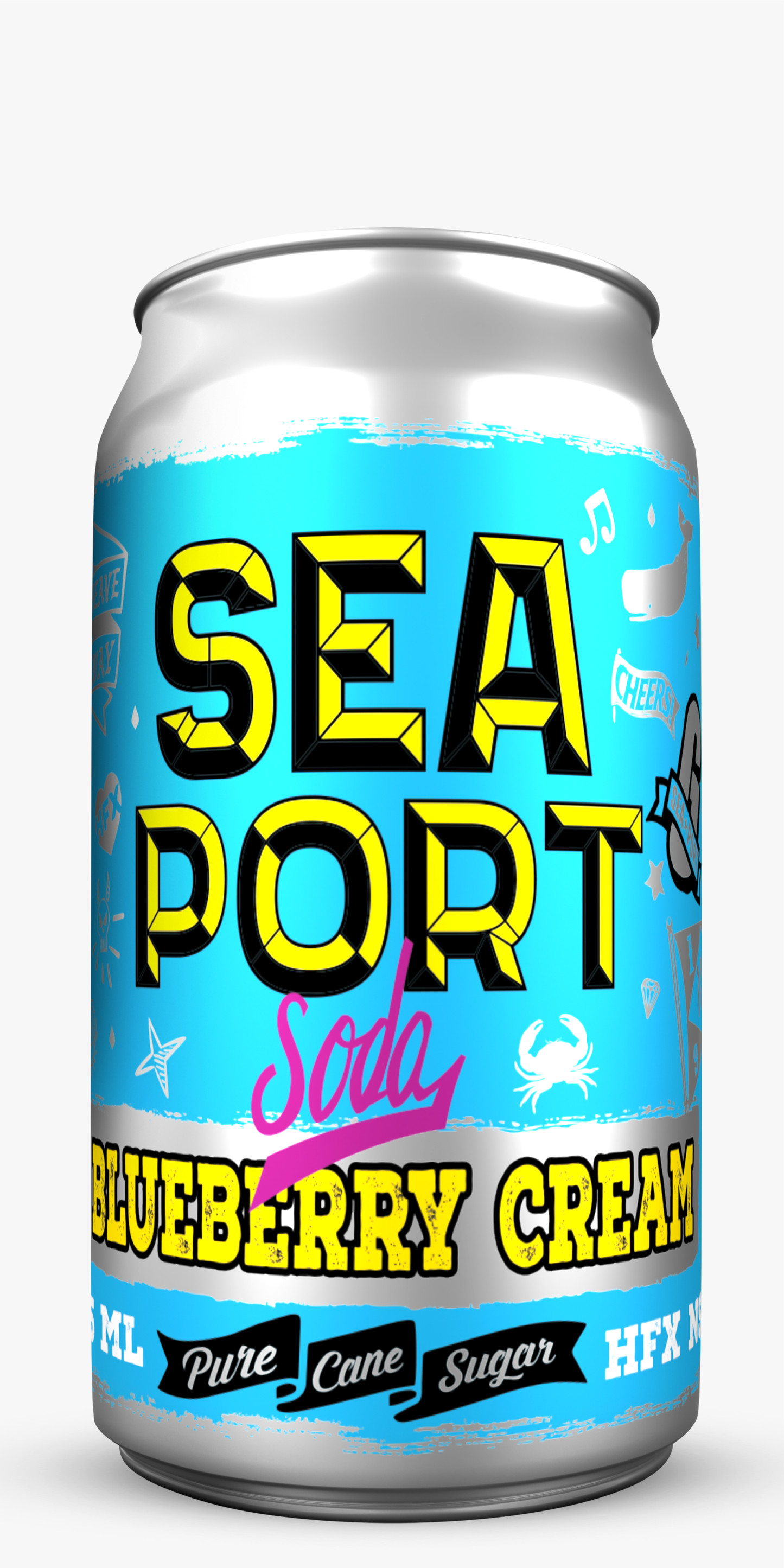 Sea Port Soda: Blueberry Cream Soda