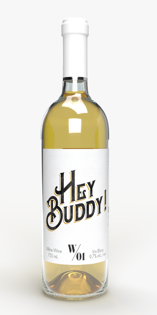 Hey Buddy NS White Wine: Single 750ml btl